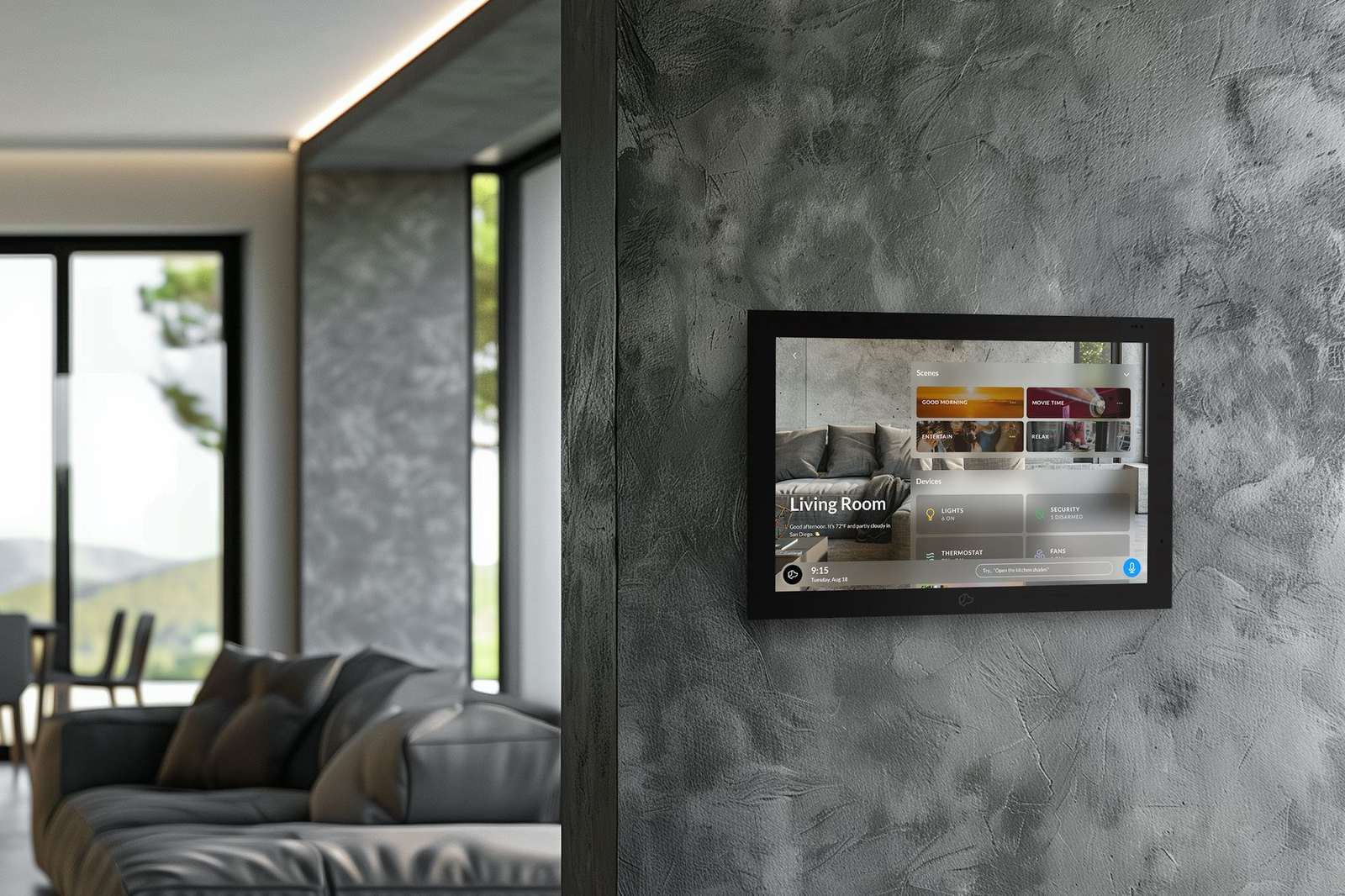 Josh.ai wall tablet in a Newcastle home